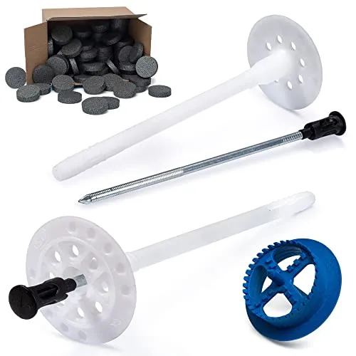 STRÜBER WDVS SET – Dämmstoffdübel mit Metalldorn und Styropor Rondellen - Komplettes WDVS-Set mit hochwertigen Dämmstoffdübeln, grauen Styropor Rondellen und Styroporfräser. Ideal für professionelle Fassadendämmung und einfache Montage. Verfügbar in verschiedenen Mengen.
