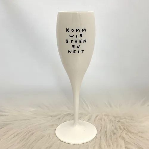 KOZIOL bruchfestes Sektglas Kunststoff "Komm wir gehen zu weit" - 6290525 CHEERS