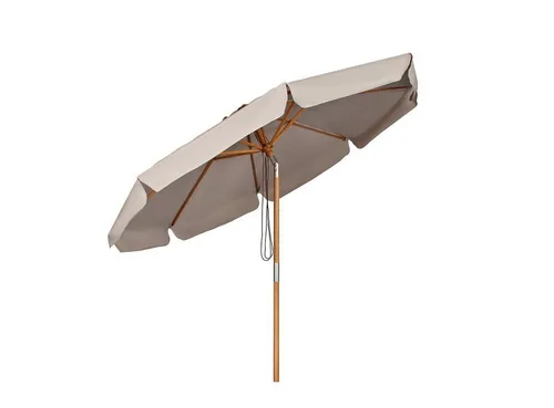 Holz-Sonnenschirm Florida Ø 3m mit UV-Schutz 50+ - Sonnenschirm aus langlebigem Holz, ideal für Terrasse oder Garten. Mit einem Durchmesser von 3 m bietet er optimalen UV-Schutz und modernen Stil.