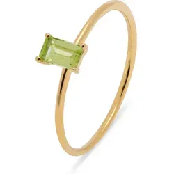 CHRIST Damenring aus 585er Gelbgold mit grünem Farbstein - Eleganter Damenring aus poliertem 585er Gelbgold, verziert mit einem grünen Peridot. Perfekt für besondere Anlässe oder als stilvolles Accessoire im Alltag.