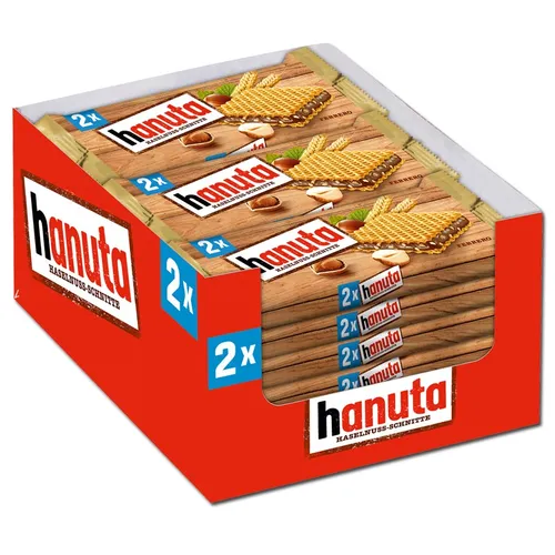  Ferrero Hanuta, Riegel, Schokolade, 18 Packungen 14,20€/1kg