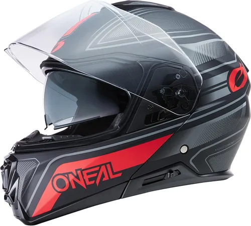O'NEAL M-SRS Helmet String V.22 | Motorradhelm für Enduro, Touring und Adventure - Motorradhelm mit ABS-Schale für optimale Sicherheit, integrierter Sonnenblende und Bluetooth-Fähigkeit – ideal für Abenteuerfahrer.