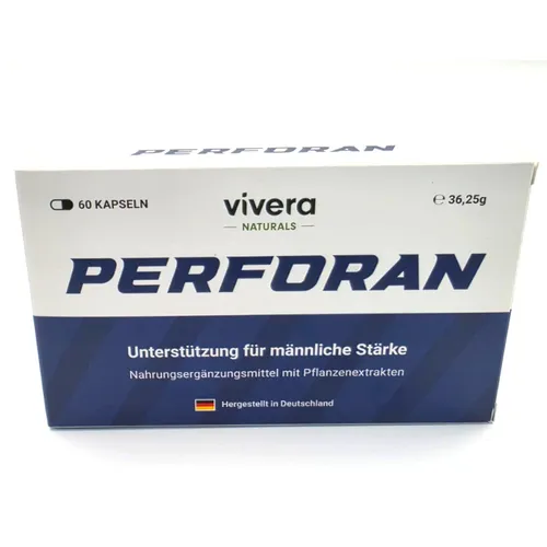 Perforan Naturls 60 Kapseln für den Mann - Natürliches Superfood - Nahrungsergänzungsmittel für Männer mit Folsäure, Zink und Ginseng für allgemeines Wohlbefinden. Alkoholfrei und natürlich, ideal für die tägliche Einnahme.