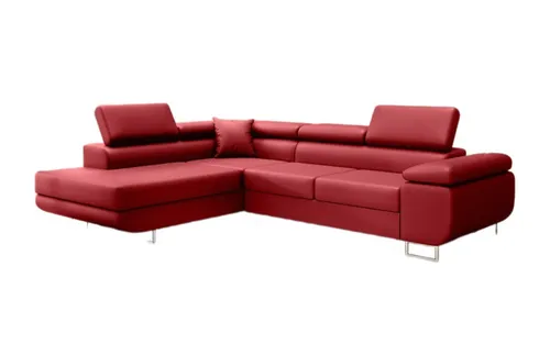 Luxusbetten24 Schlafsofa Designer Sofa Aston Kunstleder, mit Stauraum und Schlaffunktion