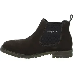 bugatti Herren Chelsea Boots - Dunkelbraun, Wechselfußbett, 45 EU - Wanderschuhe mit elastischem Verschluss und zusätzlichem Wechselfußbett für optimalen Tragekomfort.