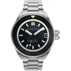 Spinnaker Herren 45mm Piccard Automatik Volcano Black Uhr - Armbanduhren für Herren mit 550 m Wasserresistenz, robustem Edelstahlarmband und automatischem Seiko NH35 Uhrwerk für präzise Zeitmessung.