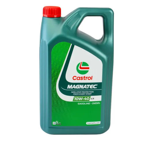 CASTROL 151B54 Magnatec 10W-40, 5L - Hochleistungs-Motorenöl - Motoröle für optimalen Schutz und Leistung, mit einzigartigen Molekülen, die sich an den Motor anlagern und ihn vor Verschleiß schützen.