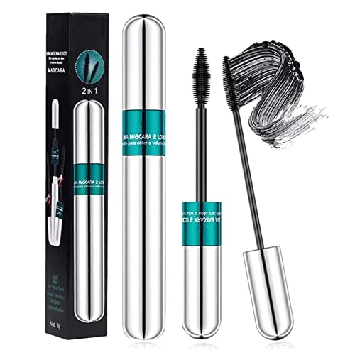 4D Silk Fiber Mascara Wasserfest Schwarz, Langlebig Not Blooming für Natürliche Lange Wimpern, Augen Make-up Geschenk für Frauen