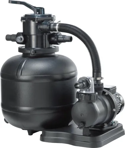 COIL Sandfilteranlage mit Selbstansaugender Pumpe - Effiziente Sandfilteranlage für Pools, ausgestattet mit 7-Wege-Ventil und Manometer für optimale Wasserreinigung, ideal für oberirdische Pools mit 32/38 mm Anschluss.