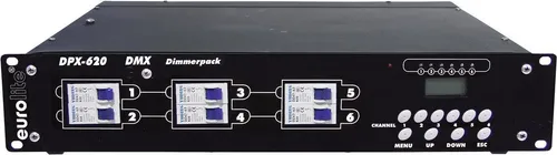 Eurolite DPX-620 DMX Dimmer Pack NEU - DMX Dimmer für professionelle Beleuchtung, ideal für Events und Bühnen mit hoher Leistung und einfacher Steuerung.