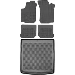 Doma 290056 Kofferraum + Doma 215697 Fußmatten für Skoda Octavia I Kombi (1997-2010) - Praktisches Set aus Gummifußmatten und einer Kofferraummatte, passgenau für Skoda Octavia I Kombi. Optimaler Schutz vor Schmutz und Feuchtigkeit dank spezieller Struktur und flexibler Handhabung.