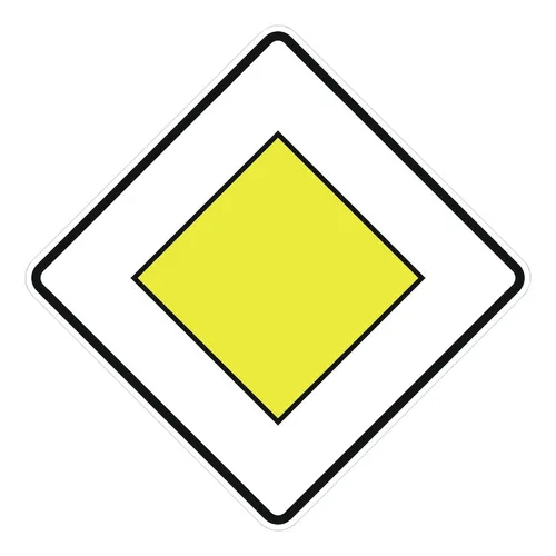 Adco Verkehrszeichen 306, 600 x 600 mm Vorfahrtstraße RAL-Gütezeichen Folie RA1