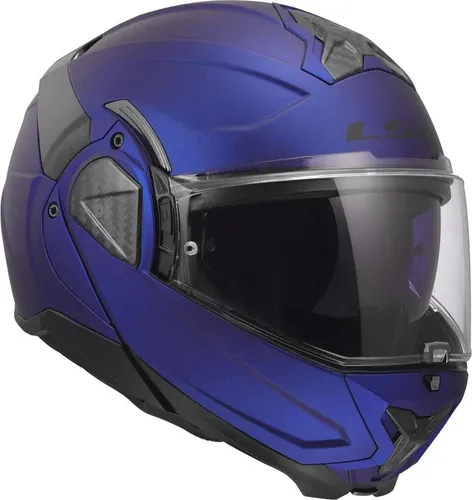 LS2 ADVANT II SOLID Motorradhelm Navy Blue, XL - Modularer Motorradhelm mit KPA-injizierter Schale und 6K-Carbon. Hoher Tragekomfort dank Coolmax-Futter, herausnehmbar und waschbar. Optimal belüftet und bereit für Intercom-Systeme.
