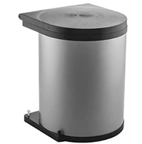 WESCO Rondo Einbau-Abfallsammler 13L, silberfarbig - Haushaltszubehör, 13L Abfallsammler mit innovativer Schwenktechnik für einfache Handhabung und perfekten Einsatz in Küchenunterschränken ab 400 mm Breite.