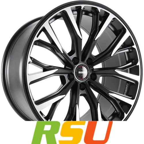 Momo RF02 Alufelgen 20 Zoll in Matt Black - Felgen in Y-Speiche Design, 9x20 Zoll, ET40, aus hochwertigem Aluminium für maximale Traglast von 740 kg. Ideal für sportliche Fahrzeuge und einen stilvollen Look.