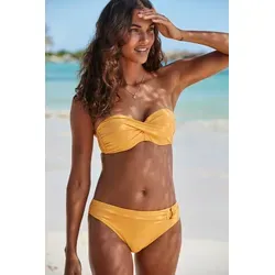 s.Oliver Bikini-Hose Rome mit Umschlagbund – Gelb - Bikini-Hose in leuchtendem Gelb mit umschlagbarem Bund für individuellen Tragekomfort, aus weicher Microfaser für optimalen Sitz und Stil.