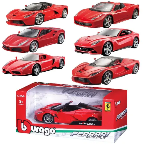 Ferrari La Ferrari 2013 Rot - Burago 1:24 - Detailliertes Modellauto im Maßstab 1:24, ideal für Sammler und Autofans. Mit Originalverpackung und hochwertiger Verarbeitung, perfekt für das Präsentieren oder Spielen.