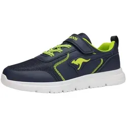 KangaROOS K-ETK ZIG EV Sneaker blau 33 EU - Sneaker in Größe 33 EU, mit stylischem dk navy/lime Design, ideal für Kinder – bequem und einfach anzuziehen dank Klettverschluss.