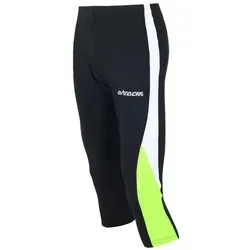 Airtracks 3/4 Lauftights mit Kompression und Quick Dry - Sportliche Laufhose in Schwarz-Neon, schnell trocknend und atmungsaktiv. Ideal für Fitness, Laufen und Yoga. Verfügbar in den Größen S bis XXXL.