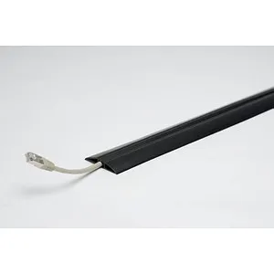 Kabelbrücken L1500xB62xH12mm schwarz mit Doppelklebeband - Praktische Kabelbrücke für Büros und Verkaufsflächen. Schützt Kabel vor Beschädigungen und sorgt für Ordnung. Einfache Installation ohne Demontage der Stecker, inklusive Doppelklebeband.