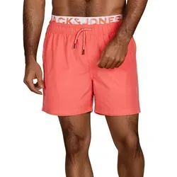 JACK & JONES Badeshorts Herren Maui JJSWIM - Badeshorts für Herren mit doppeltem Bund und schnelltrocknendem, atmungsaktivem Material. Hergestellt aus 50% recyceltem Polyester für nachhaltigen Komfort und Stil.