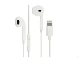 Sunix Earphones In-Ear Ohrhörer Stereo Sound Kopfhörer mit Fernbedienung und Mikrofon iOS iPhone Anschluss in Weiß - Weiß