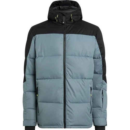 McKINLEY Herren Jacke Edwin - Skijacke für Winterabenteuer - Die McKINLEY Skijacke Edwin bietet Wärme durch innovative Thermo-Wattierung und schützt dich mit AQUABASE 10/10-Technologie vor Nässe. Perfekt für die Piste mit abnehmbarer Kapuze und praktischen Taschen.