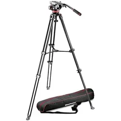 Manfrotto MVK502AM-1 Videosystem - Zubehör für Stative: Professionelles Aluminiumstativ mit Fluid-Video-Neiger, bietet Stabilität und Robustheit für Film- und Videoproduktion.