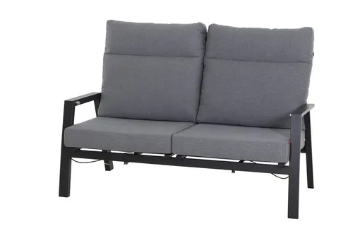 Siena Garden Valencia Loungebank 153x99x83 cm grau - Elegante Loungebank mit pulverbeschichtetem Aluminiumgestell und stufenlos verstellbarer Rückenlehne. Ideal für entspannte Stunden im Garten oder auf der Terrasse.