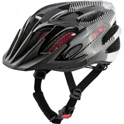 FB Jr. 2.0 Fahrradhelm in Schwarz-Weiß-Rot 50-55 cm - Leichter Junior Fahrradhelm mit 18 Lüftungsöffnungen für optimale Belüftung, ideal für Sicherheit beim Radfahren. Größe 50-55 cm, nur 240 g!
