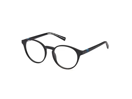 Timberland Brillengestell TB1826 für Unisex - Runde Brillenfassung aus Kunststoff mit Vintage-Charme, inklusive Brillenetui und Mikrofasertuch für optimale Pflege.