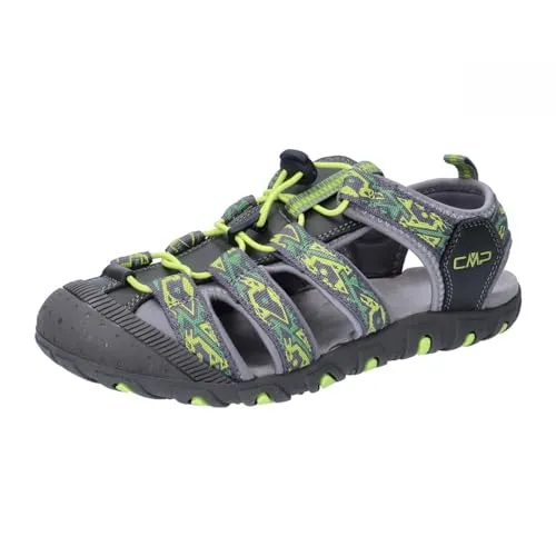 CMP Kids Sahiph Hiking Sandal graffite-lime green (77UN) 29 - Wanderschuhe für Kinder mit geschlossener Zehenpartie, ideal für sichere Abenteuer in der Natur. Robuste Textilbänder und praktische Schnellschnürung sorgen für Komfort und Langlebigkeit.