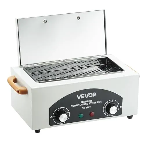 VEVOR Hochtemperatur-Autoklav 2 L 300 W - Labor-Zentrifugen: Effiziente Hochtemperaturreinigung mit 300 W Leistung, ideal für Nagelwerkzeuge und Schönheitsinstrumente, einfach einstellbare Temperatur und Zeit.