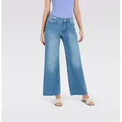 MAC Wide Fringe Damen Jeans 0387L522390 D429 - Trendy und lässig - Jeans in Größe W42/L32, Farbe D429 Winter Baby Blue, mit modischem Fransen-Design für einen stylishen Look.