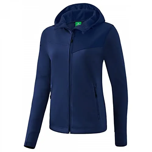 erima Softshelljacke "Performance" in Dunkelblau - 42 - Funktionsjacke mit wasserdichter Wassersäule von 10.000 mm, atmungsaktiv und windabweisend – ideal für aktive Outdoor-Aktivitäten.