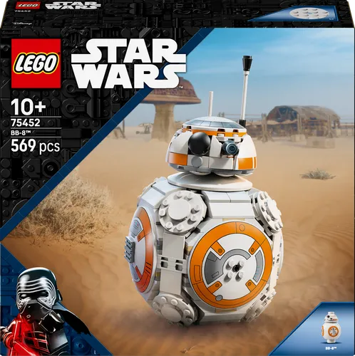 LEGO BB-8™ Astromech-Droide - 75452 - Baue den ikonischen BB-8™ Astromech-Droiden aus Star Wars! Mit beweglichem Kopf und verstecktem „Feuerzeug“-Arm für interaktive Spielmomente in deiner eigenen Star Wars-Welt.