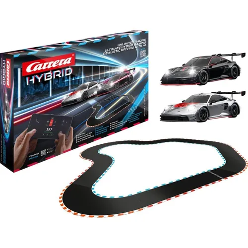CARRERA (TOYS) 50050004 Hybrid Racing Set - Night Speeders Spielset, für bis zu 30 Fahrer, mit App-Steuerung und individuellen Einstellungen