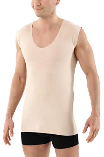 ALBERT KREUZ Herren Unterhemd Clean Cut Deep-V ohne Arm - Nahtloses, unsichtbares Unterhemd aus feiner Stretch-Baumwolle für optimalen Tragekomfort. Der extra tiefe V-Ausschnitt und die nahtlosen Enden sorgen für ein elegantes Erscheinungsbild unter Oberhemden.