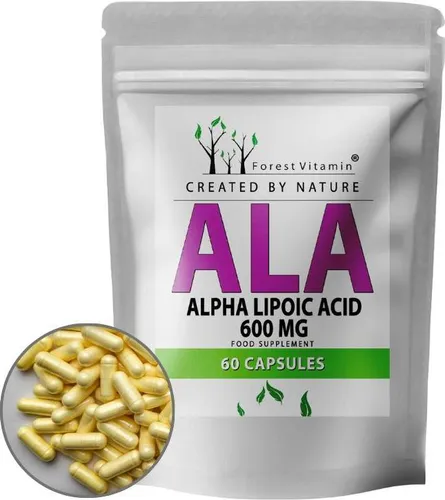 Alpha Liponsäure 600 mg - 60 Kapseln - ALA - Alpha Lipoic Acid - Forest Vitamin