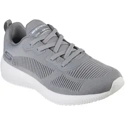 Skechers Herren Skechers Squad Sneaker, Grauer Netzbesatz, 46 EU - Herren-Sneaker mit Memory-Schaum und stoßdämpfender Zwischensohle für optimalen Komfort bei sportlichen Aktivitäten.