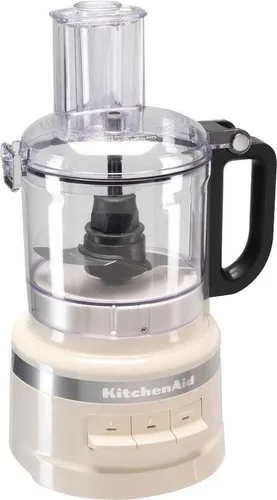 KitchenAid Zerkleinerer 5KFP0719EAC ALMOND CREAM - Küchenmaschine mit 250 W, 1,7 l Schüssel und vielseitigem Zubehör für müheloses Hacken, Pürieren und Schneiden. Ideal für kreative Kochprojekte.