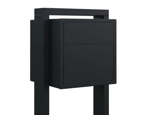 Bravios Briefkasten Standbriefkasten Soprano Schwarz
