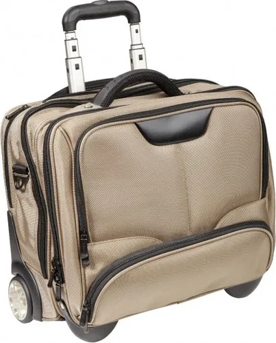 Dermata Business-Trolley mit 2 Rollen - Hochwertiger Business-Trolley aus robustem Polyester, ideal für Geschäftsreisen. Ausgestattet mit umfangreichem Organizer und herausnehmbarer Laptoptasche für maximale Flexibilität.