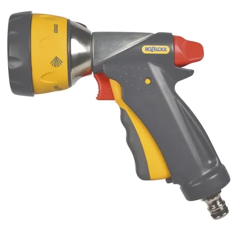 HOZELOCK - Ultramax Pro Metall-Multifunktions-Brausepistole: für Bewässerung + intensive Nutzung, ergonomisch und äußerst robust , Verriegelungs- und Durchflussregelungsfunktion, 7 Bilder [2698 0000]