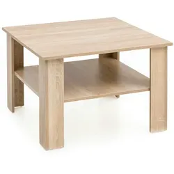 FineBuy Couchtisch SV51868 – Kleiner Wohnzimmertisch aus Holz - Couchtische – Bezaubernder Tisch mit kratzfester, wasserabweisender Oberfläche und praktischer Ablagefläche für mehr Stauraum.