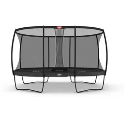 BERG Grand Champion Regular 520 Grey mit Safety Net DLX XL - Trampolin mit TwinSpring-Federn für ein unvergleichliches Sprungerlebnis, robust und sicher dank dickem Schutzrand und Deluxe-Sicherheitsnetz. Ideal für Spaß und Sicherheit im Garten.