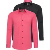 Rusty Neal 2er Set Business Hemd - Hochwertiges Slim Fit Herrenhemd im 2er Set aus einer bequemen Baumwollmischung. Ideal für Büro und Freizeit, langlebig und pflegeleicht.