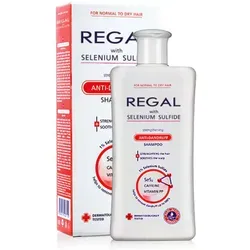 Regal Selenium Sulfide Anti-Schuppen-Shampoo 200 ml - Shampoo zur Bekämpfung von Schuppen mit Selensulfid, das Juckreiz lindert und die Kopfhaut beruhigt, ideal für gesundes Haarwachstum.