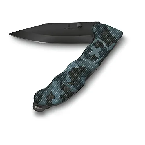 Victorinox Evoke BSH Alox Navy Taschenmesser Camouflage - Taschenmesser mit 4 Funktionen, große Klinge und praktische Clips, ideal für Outdoor-Abenteuer und Alltag. Made in Switzerland.