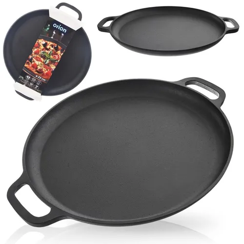 ORION Gusseisen Bratpfanne Ø 35 cm - Universalpfanne aus Gusseisen, ideal für gleichmäßiges Braten und Backen auf allen Herdarten, inklusive Induktion; perfekt für Pizza, Gemüse und Fleisch.